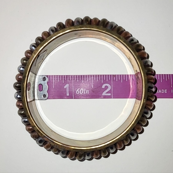 3 COPPER & MIXED METAL BANGLE BRACELETS - MADE IN INDIA - Picture 6 of 9